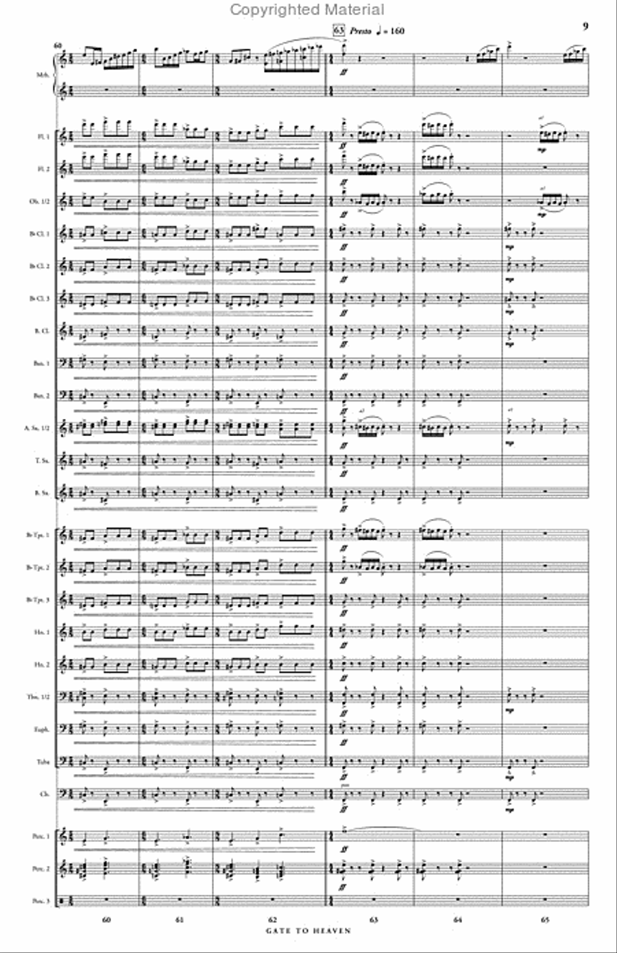 Gate to Heaven (wind ensemble score) Concert Band scores gallery preview page 10