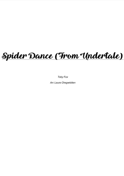 Spider Dance (from Undertale) for String Quartet image number null