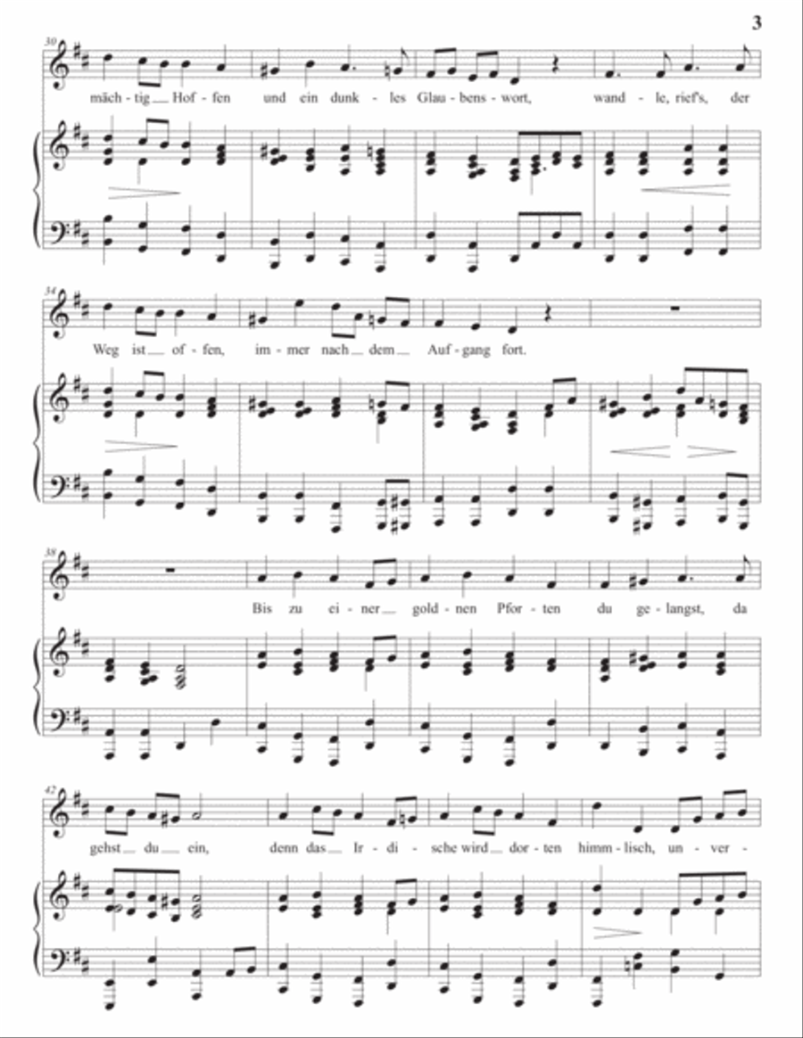 SCHUBERT: Der Pilgrim, D. 794 (transposed to D major) Voice scores gallery preview page 4