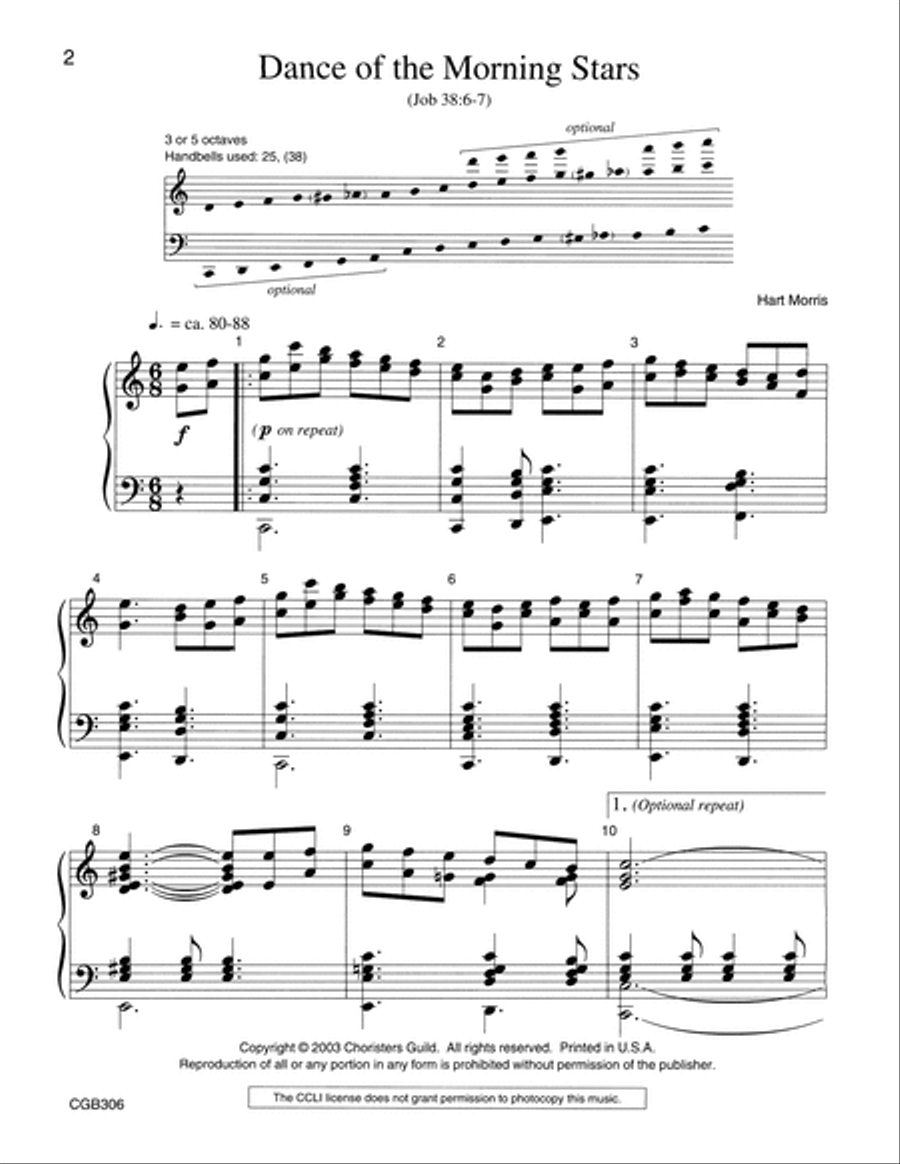 Dance of the Morning Stars Handbell Choir scores gallery preview page 2
