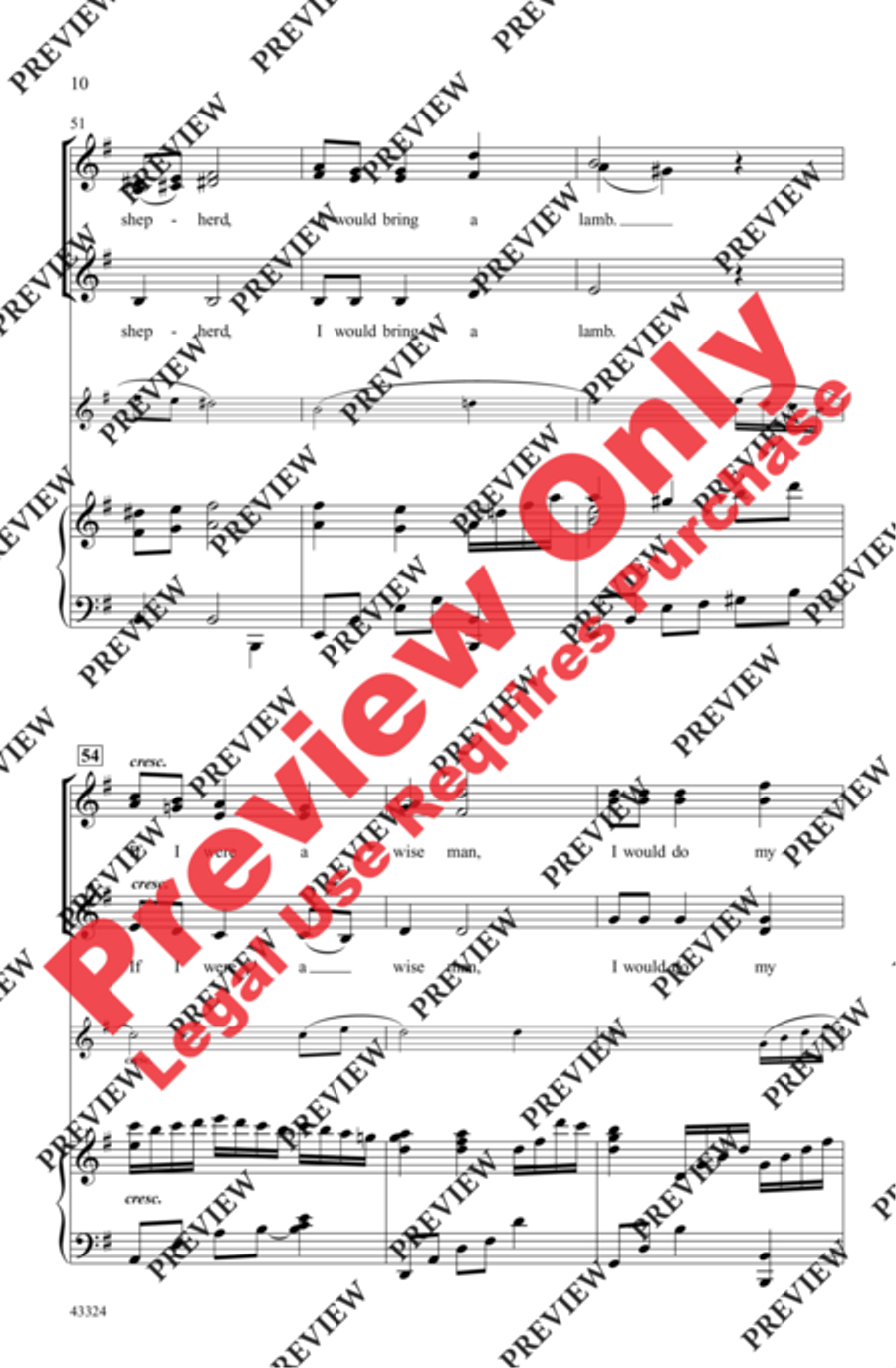 A Midwinter Carol Women's Choir scores gallery preview page 10