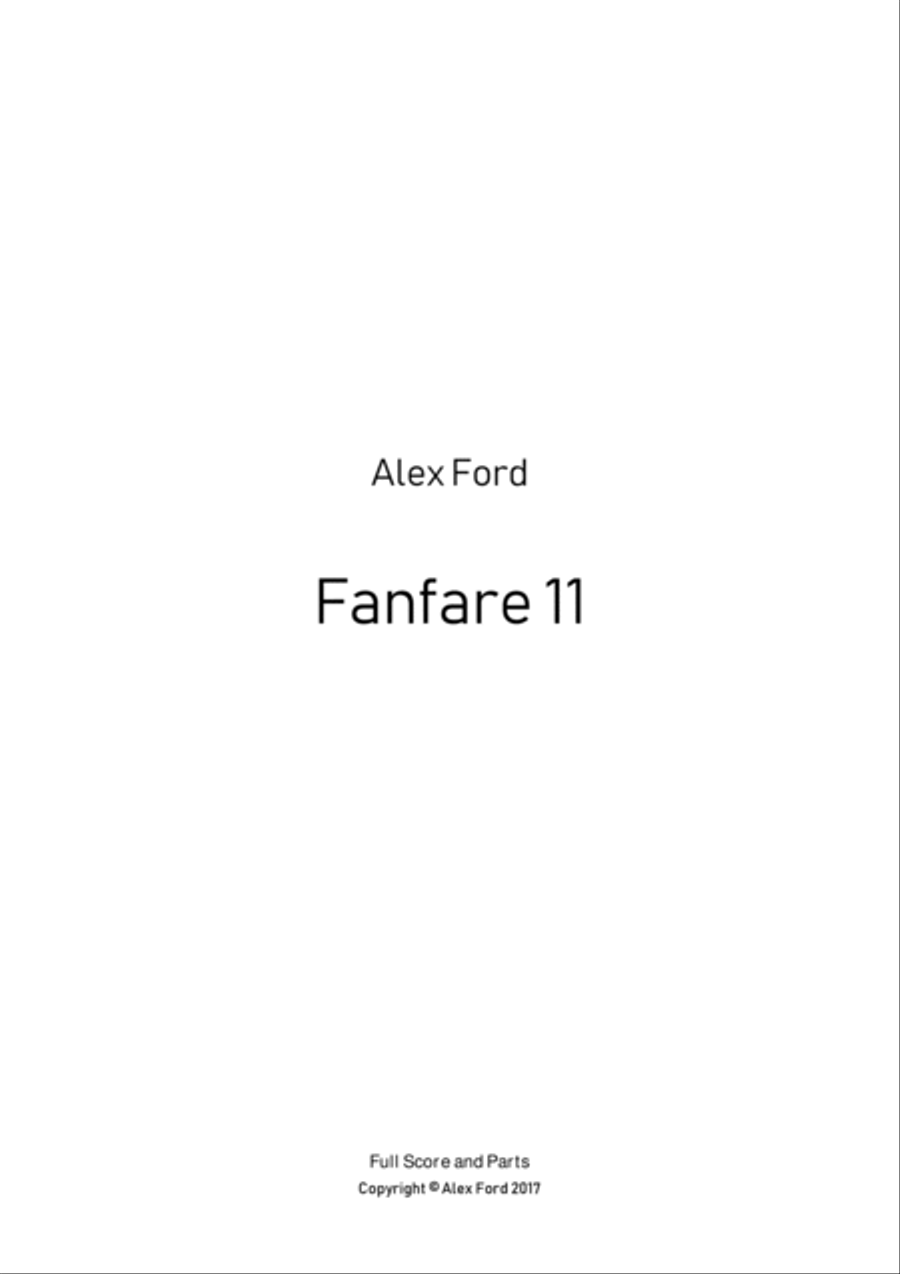 Fanfare 11 for Symphonic Brass Ensemble Brass Ensemble scores gallery preview page 1