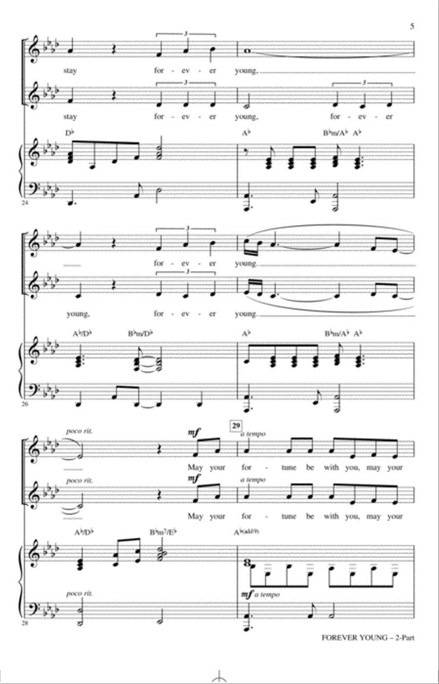 Forever Young 2-Part scores gallery preview page 4