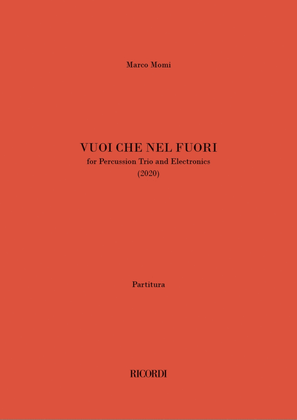 Book cover for Vuoi Che Nel Fuori For Percussion Trio And Electronics