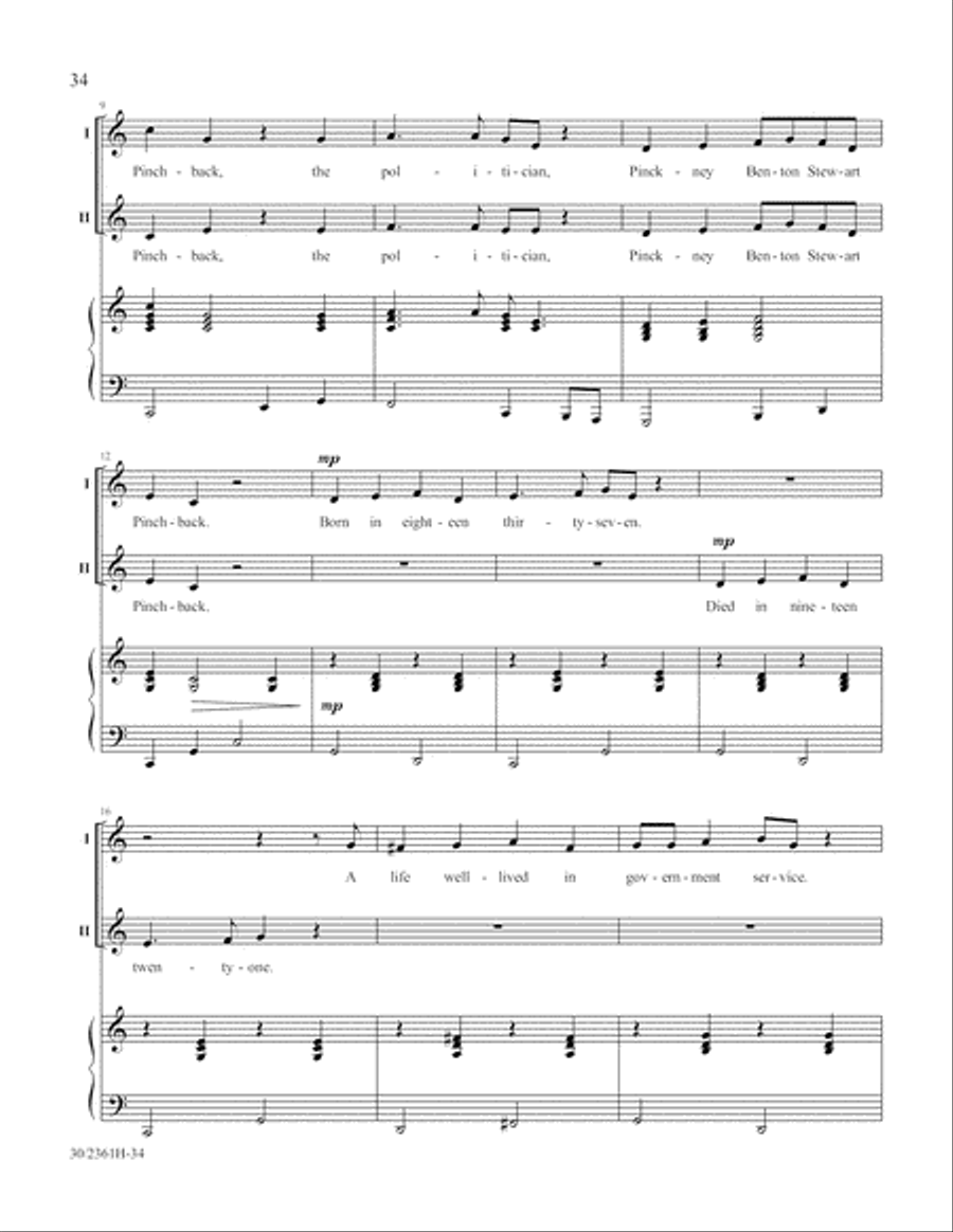 Ten Who Counted 2-Part scores gallery preview page 35