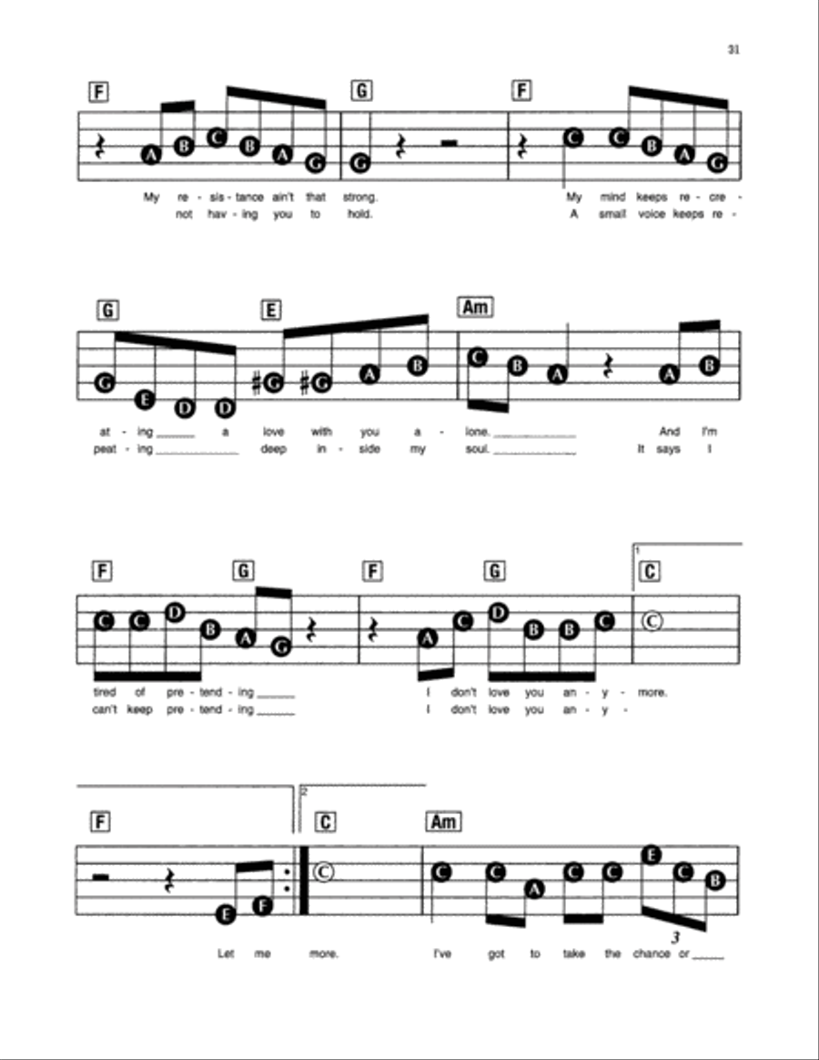 Anymore Electronic Keyboard scores gallery preview page 2