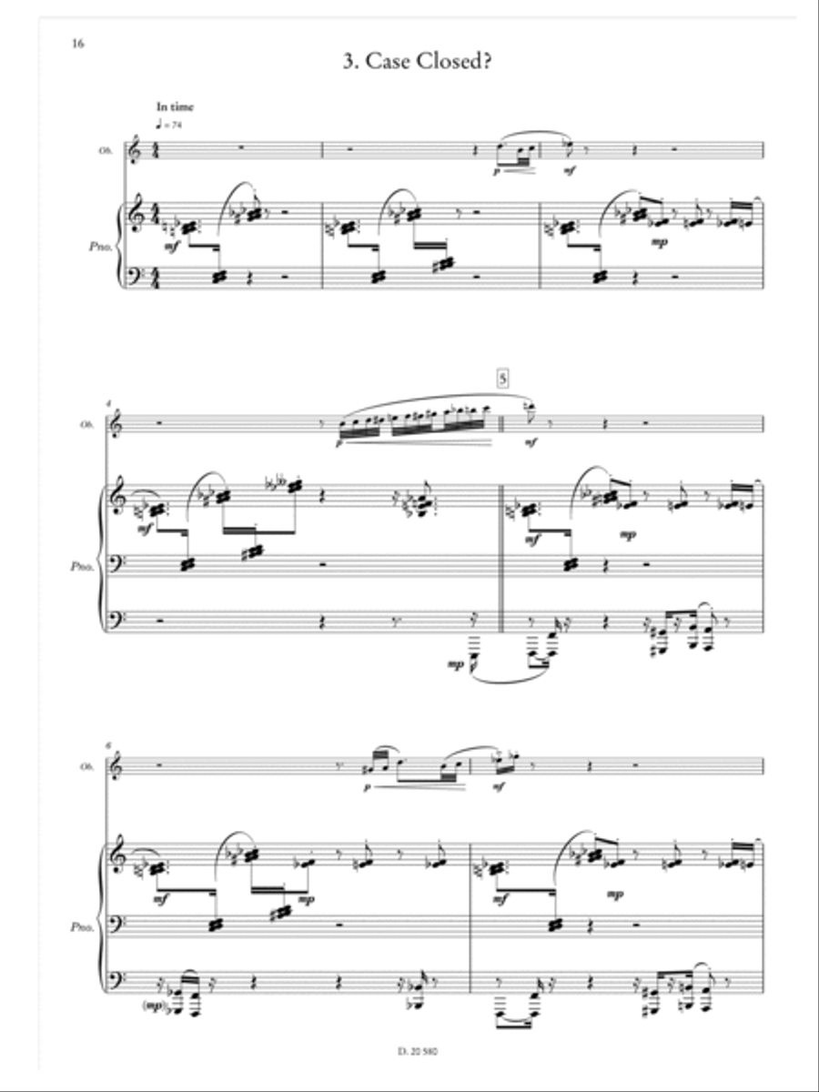 Decisions fur Oboe (Klarinette) und Klavier Clarinet scores gallery preview page 4