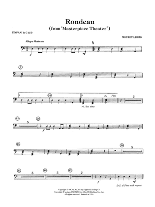 Rondeau (Theme from Masterpiece Theatre): Timpani