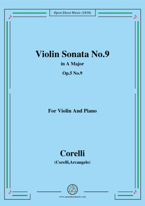 Corelli-Violin Sonata No.9 in A Major,Op.5 No.9,for Vioin&Piano