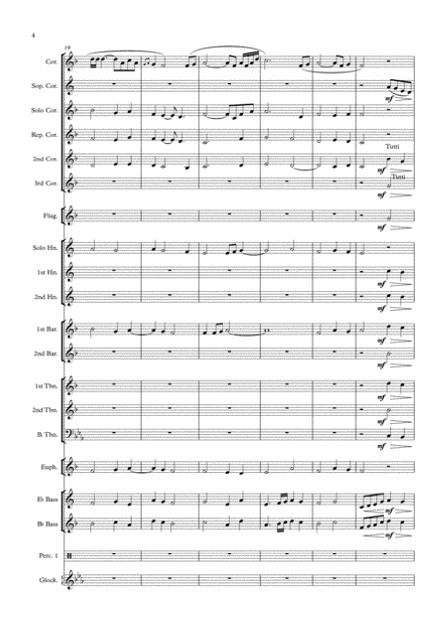 Shenandoah - Cornet Solo with Brass Band Brass Band scores gallery preview page 4