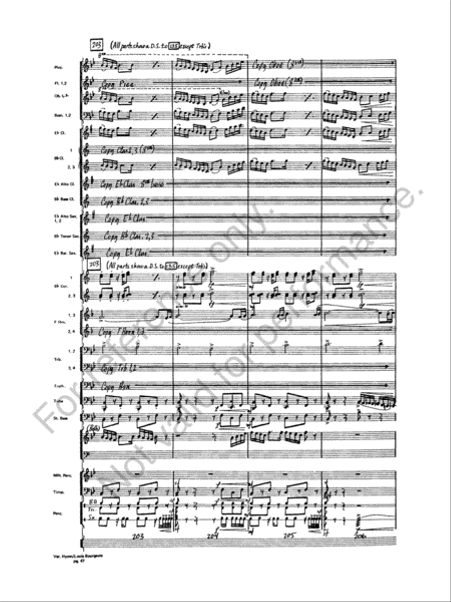 Variations On A Hymn By Louis Bourgeois Concert Band scores gallery preview page 48