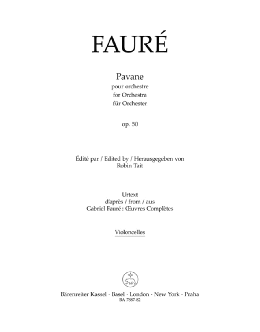 Pavane fur Orchester op. 50 Orchestra scores gallery preview page 1