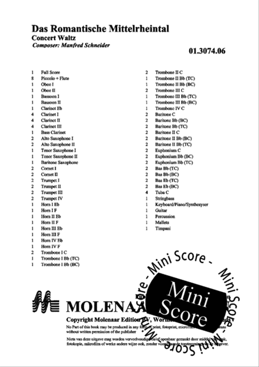 Das Romantische Mittelrheintal Concert Band scores gallery preview page 4