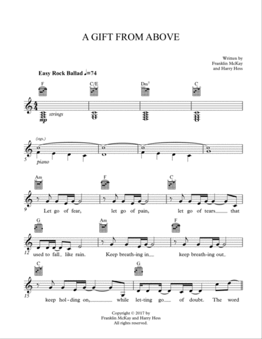 A Gift From Above Voice scores gallery preview page 1