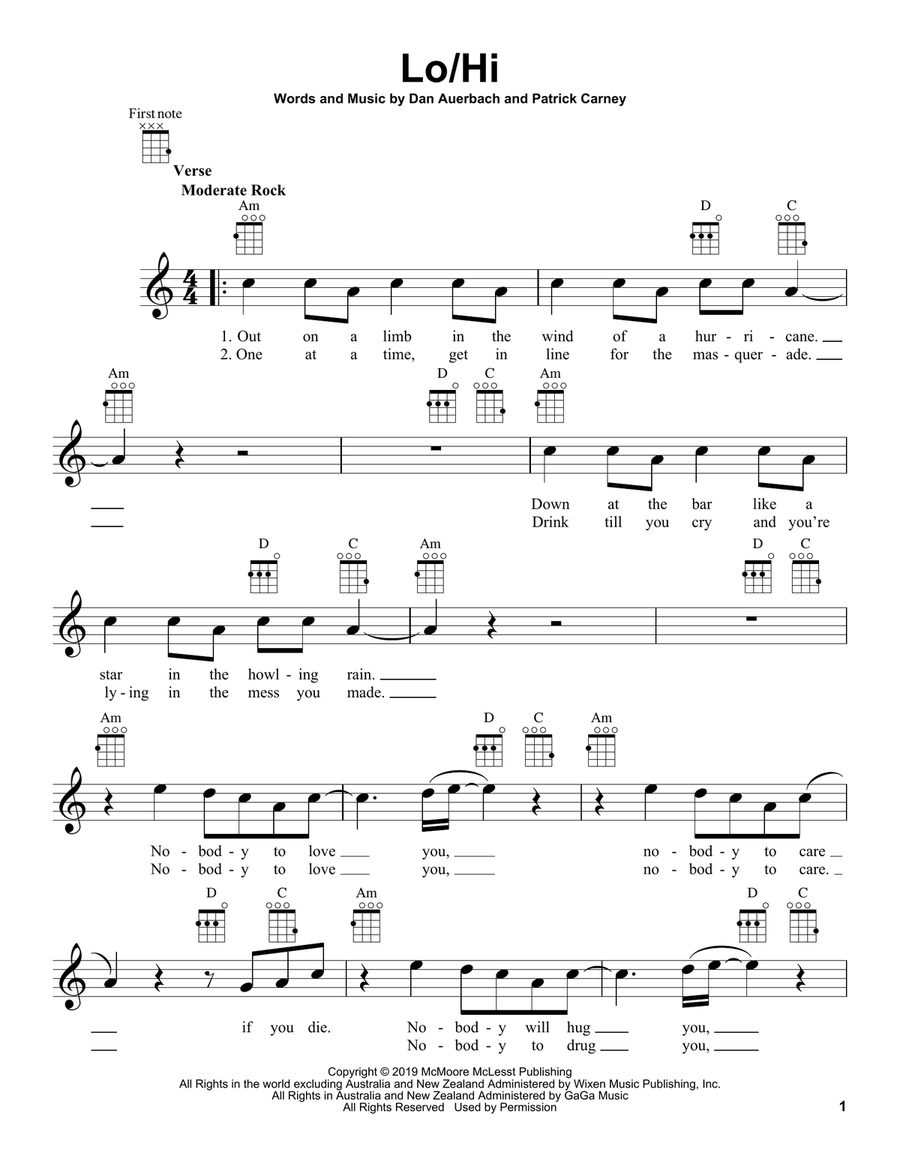 Lo/Hi Lo/Hi Ukulele scores gallery preview page 1