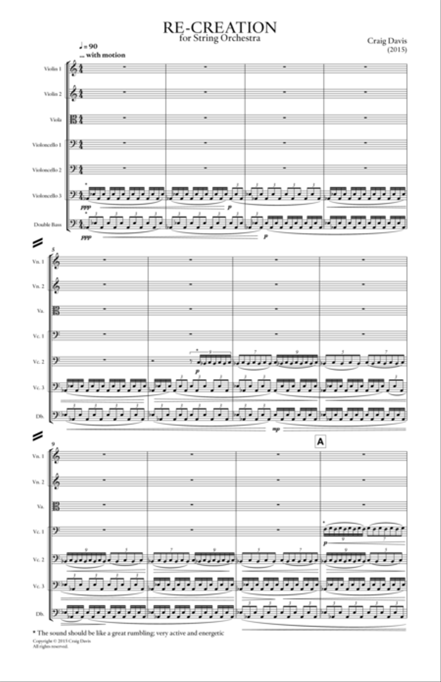 'Re-Creation' String Orchestra scores gallery preview page 1