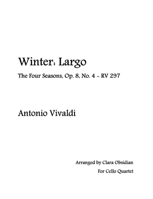 Book cover for A. Vivaldi: Largo from Winter, The Four Seasons for Cello Quartet