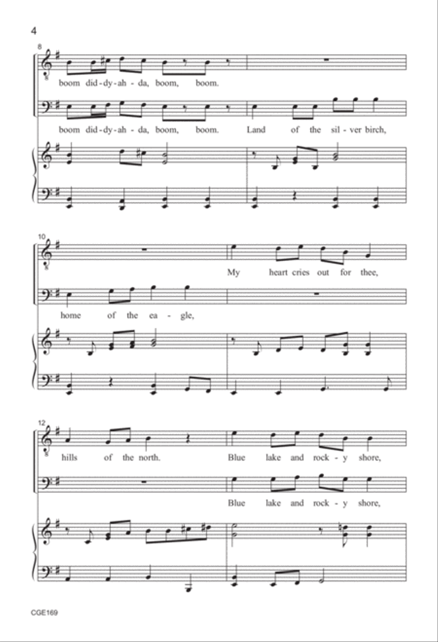 Land of the Silver Birch, TB TTBB scores gallery preview page 3