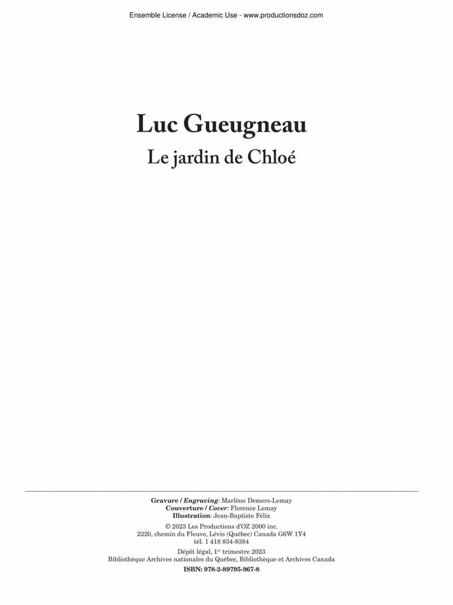 Le jardin de Chloé Classical Guitar scores gallery preview page 1