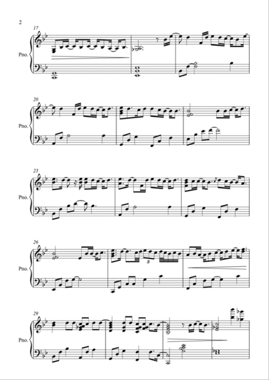 Getting Older Piano Solo scores gallery preview page 2
