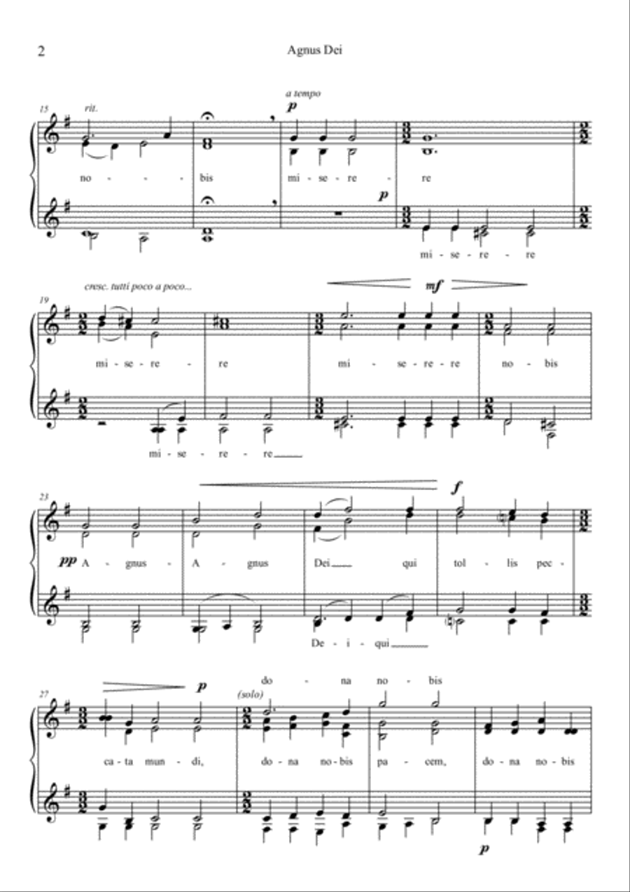 Agnus Dei SSAA scores gallery preview page 2