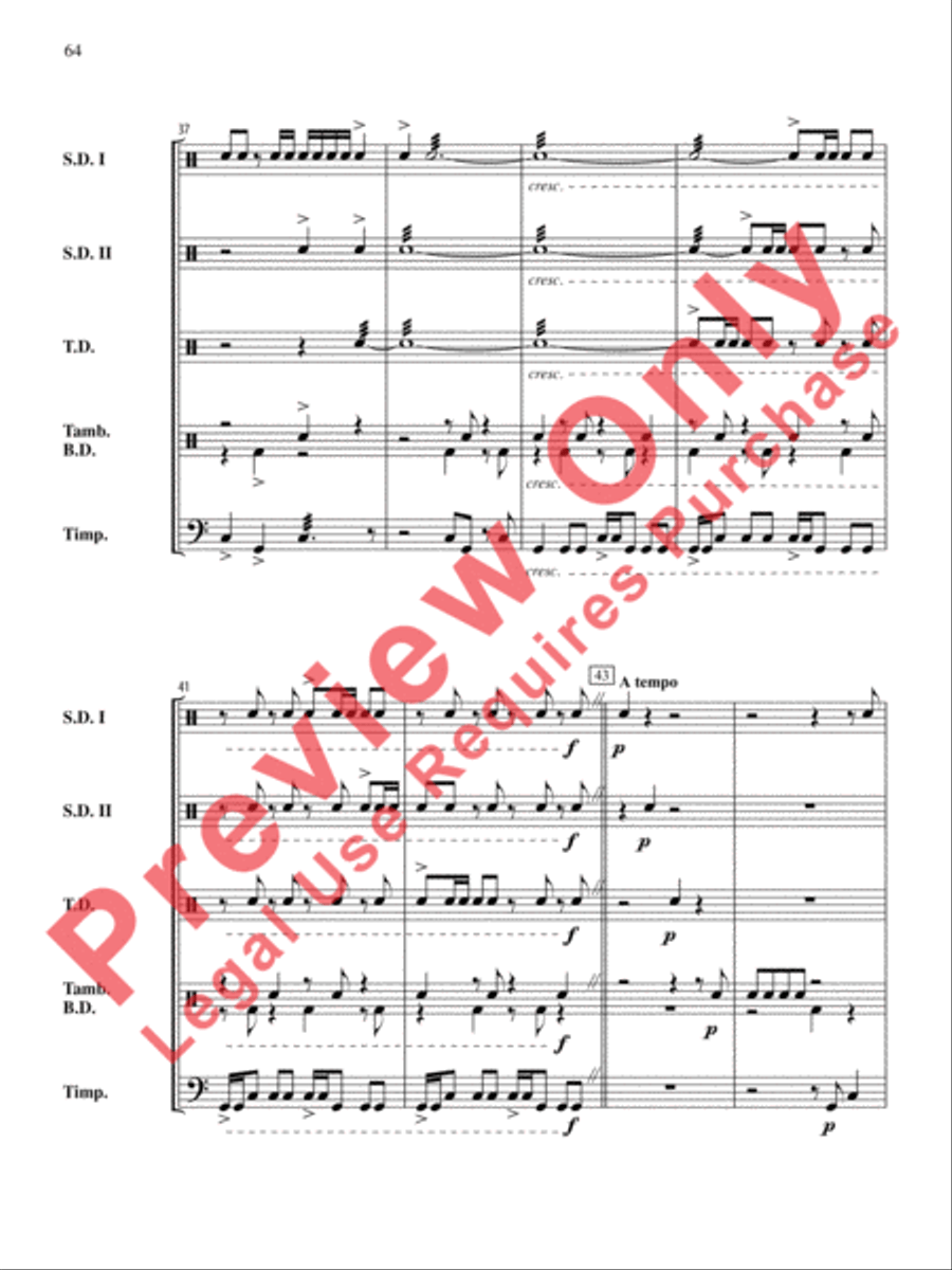 The Anthony J. Cirone Intermediate Percussion Ensemble Collection Percussion Ensemble scores gallery preview page 65
