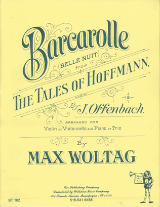 Book cover for Baracolle (Belle Nuit) from "The Tales of Hoffman"