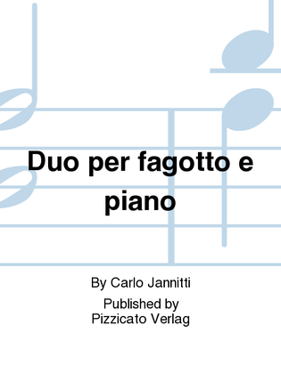 Duo per fagotto e piano
