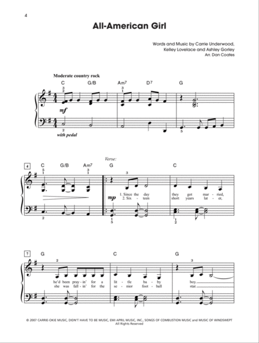 The Giant Book of Country Sheet Music Easy Piano scores gallery preview page 5