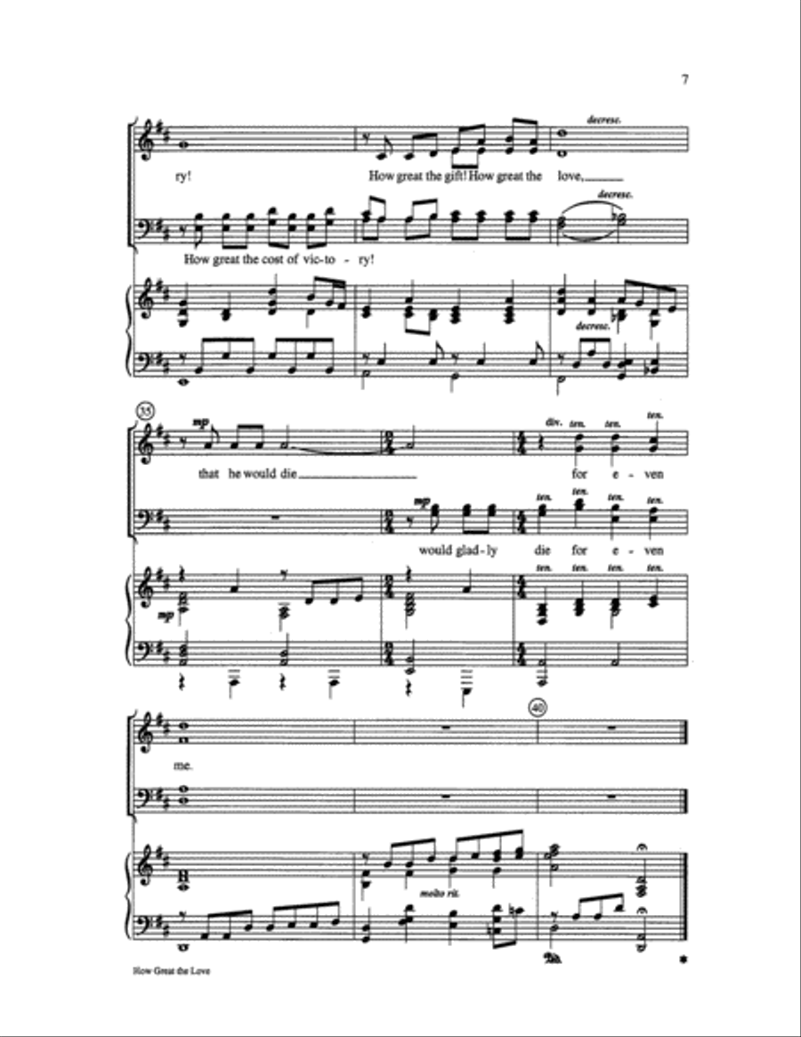 How Great the Love How Great the Love Choir scores gallery preview page 7