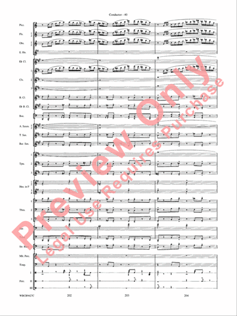 An American in Paris Concert Band scores gallery preview page 42