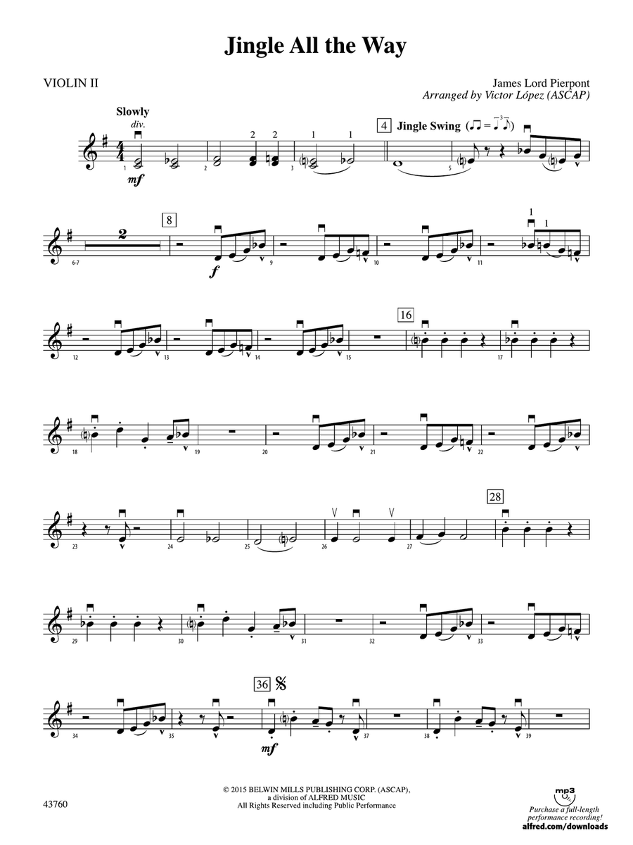 Jingle All the Way: 2nd Violin