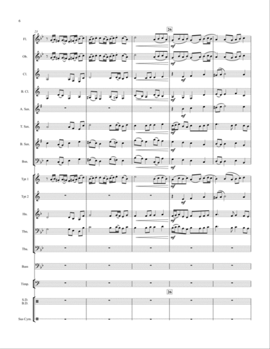 The Sun King for Concert Band Concert Band scores gallery preview page 6