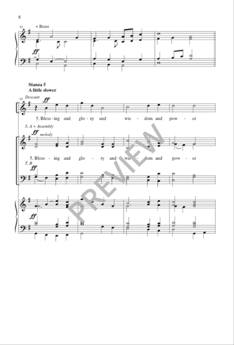 Here from All Nations 4-Part scores gallery preview page 8