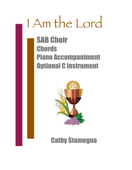 I Am the Lord (SAB Choir, Chords, Optional C Instrument, Accompanied) image number null