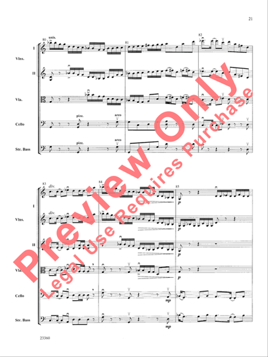 Folk Tune Air and Fiddler's Fury String Orchestra scores gallery preview page 22