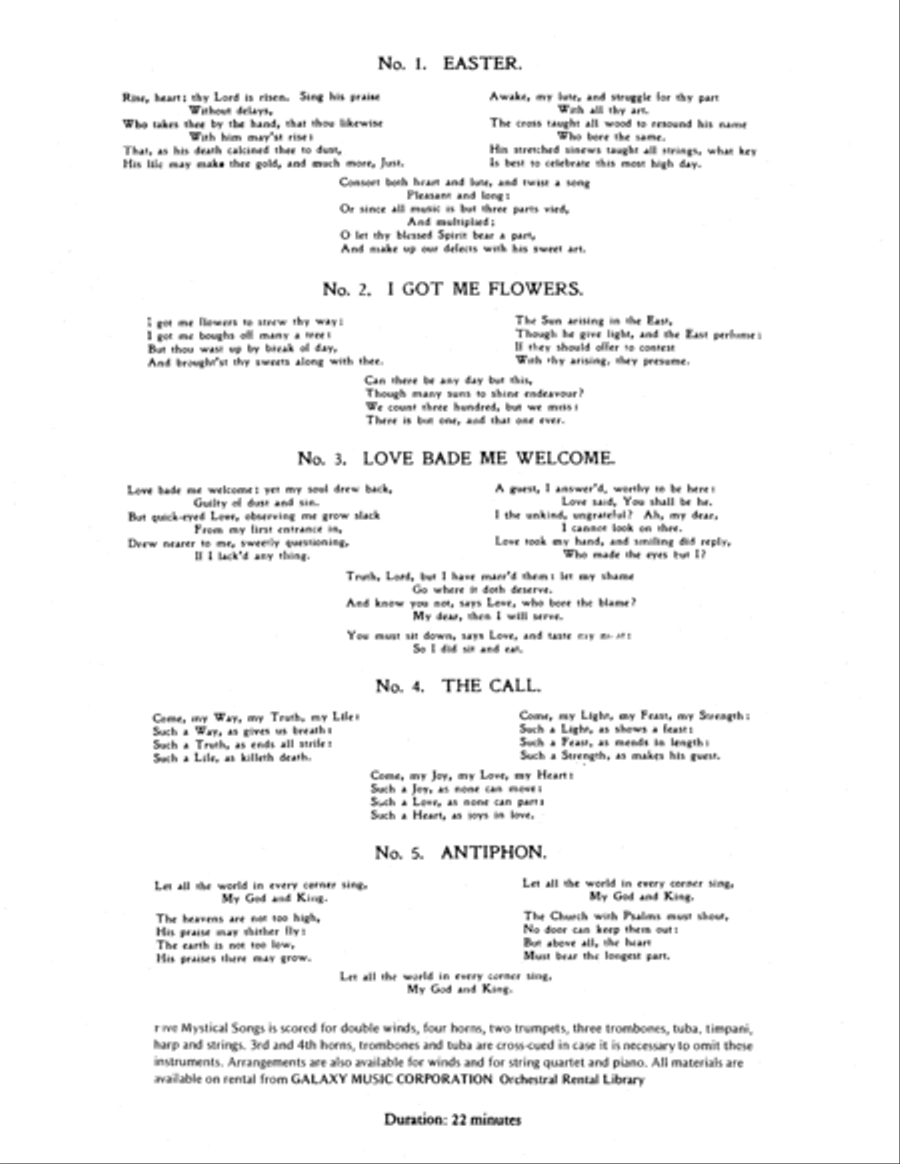 Five Mystical Songs Five Mystical Songs Choir scores gallery preview page 14