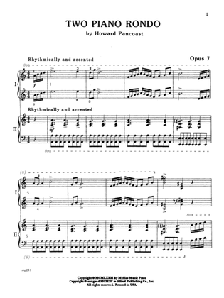 Book cover for Two Piano Rondo - Piano Duo (2 Pianos, 4 Hands)