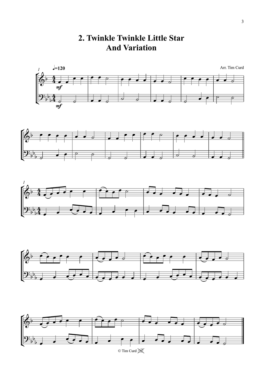 14 Fun Duets For Trumpet and Trombone Brass Duet scores gallery preview page 3
