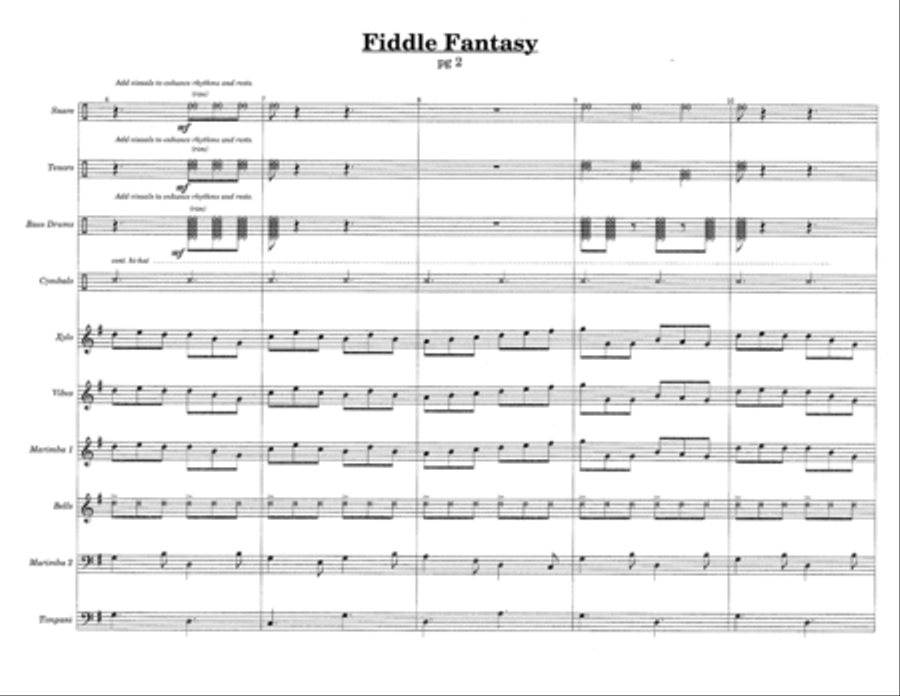 Fiddle Fantasy w/Tutor Tracks Percussion Ensemble scores gallery preview page 4