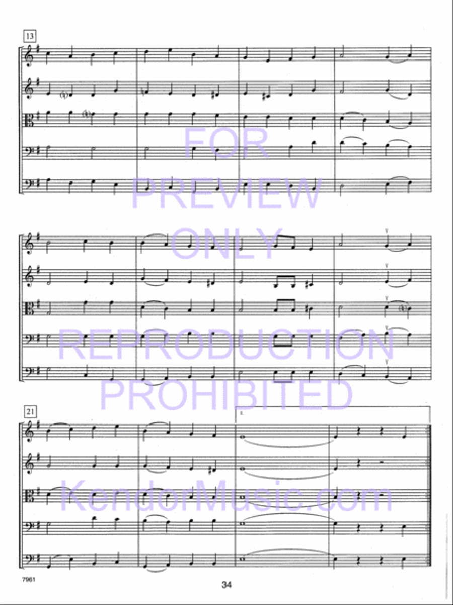 Holiday Strings (Score) String Orchestra scores gallery preview page 35