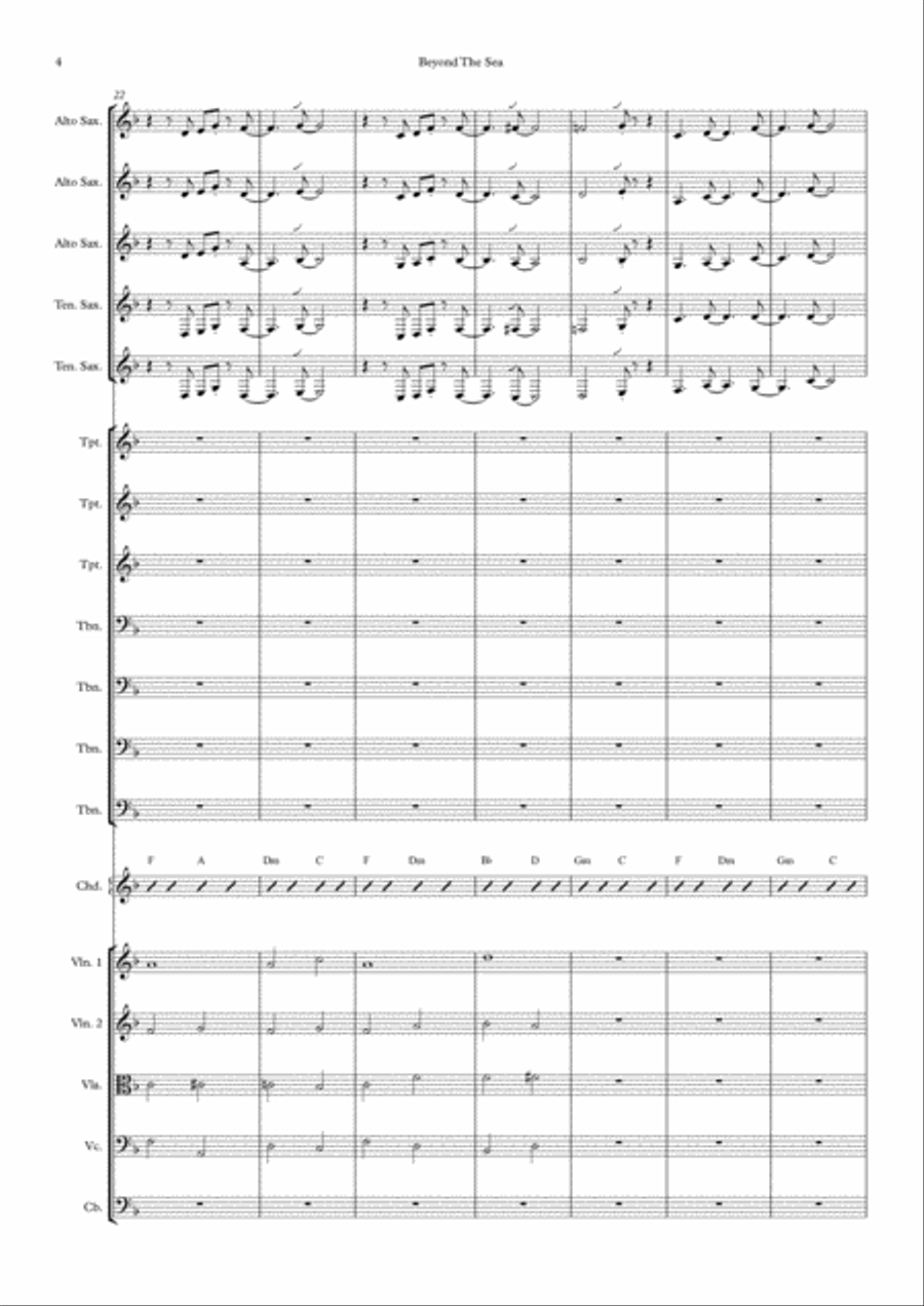 Beyond The Sea Small Ensemble scores gallery preview page 4