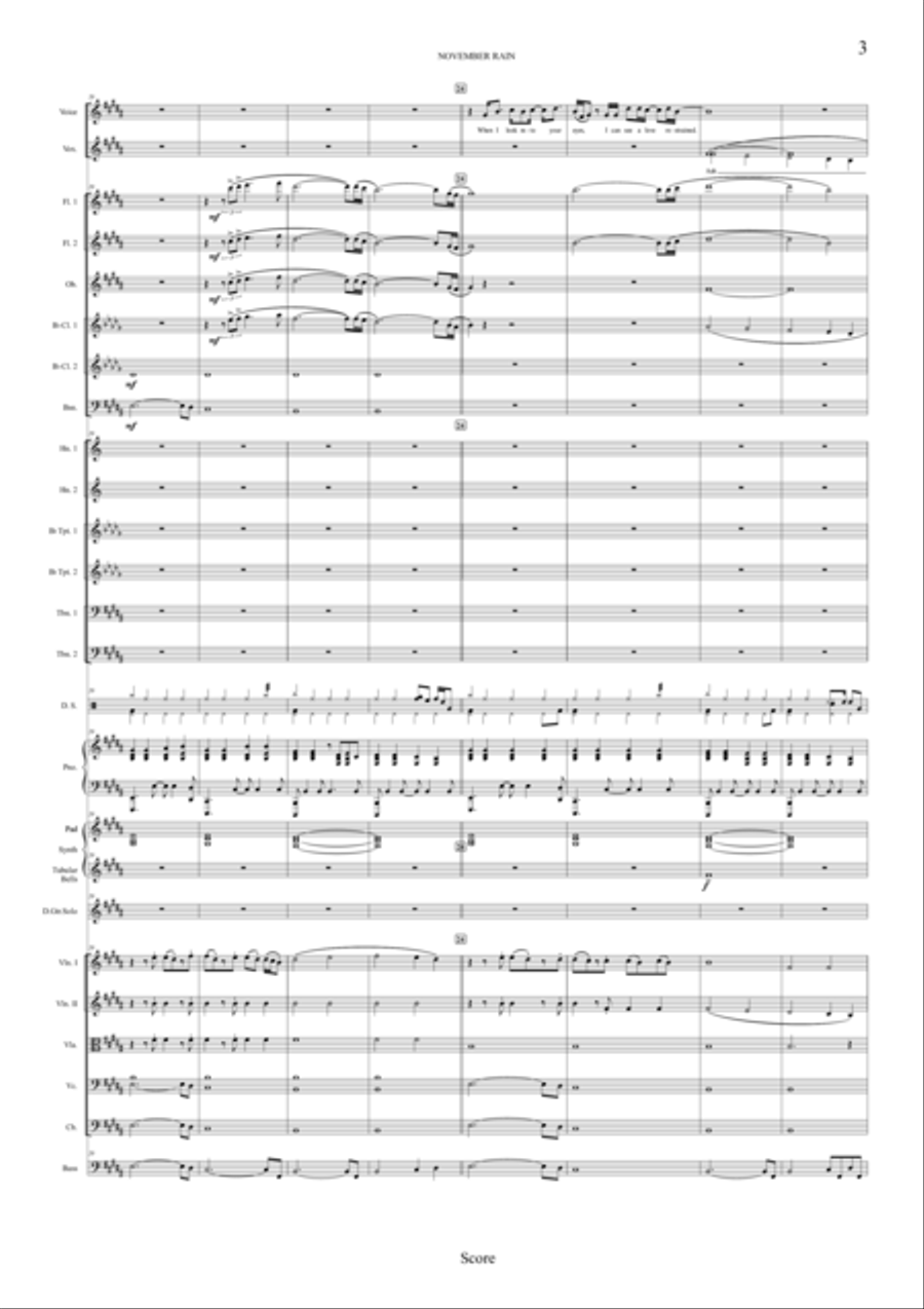 November Rain Full Orchestra scores gallery preview page 3