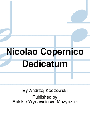 Nicolao Copernico Dedicatum