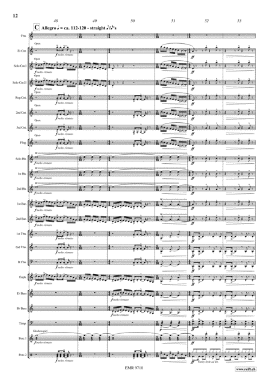 Concertino in Blue Brass Band scores gallery preview page 12