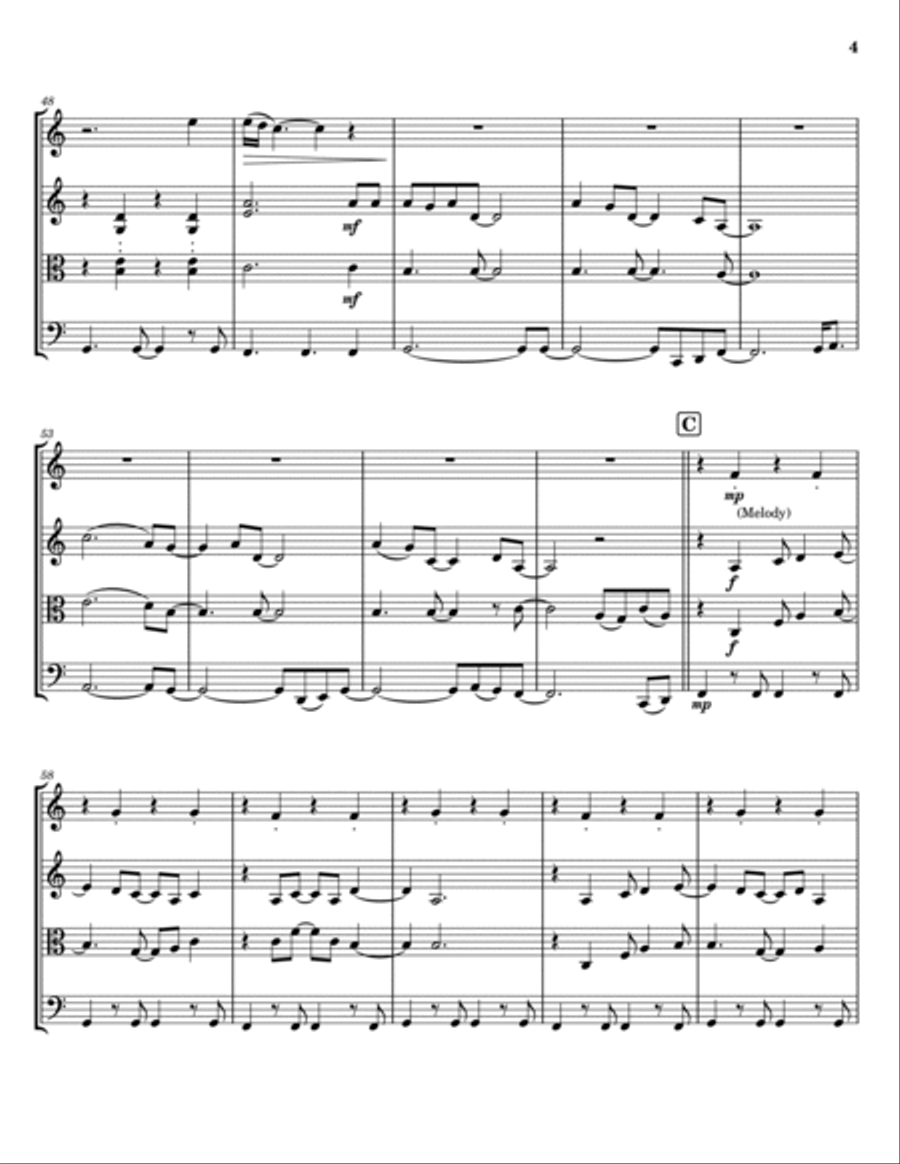 Dreams Dreams String Quartet scores gallery preview page 4