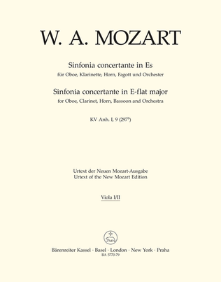 Sinfonia concertante for Oboe, Clarinet, Horn, Bassoon and Orchestra E flat major, KV Anh. I,9 (297b)