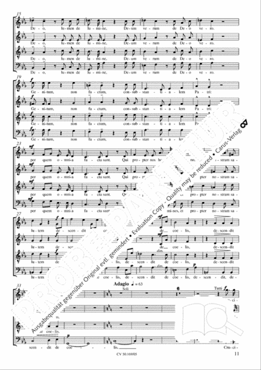 Mass in C Major 4-Part scores gallery preview page 12