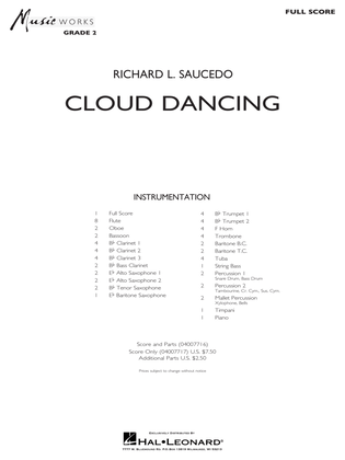 Book cover for Cloud Dancing - Full Score