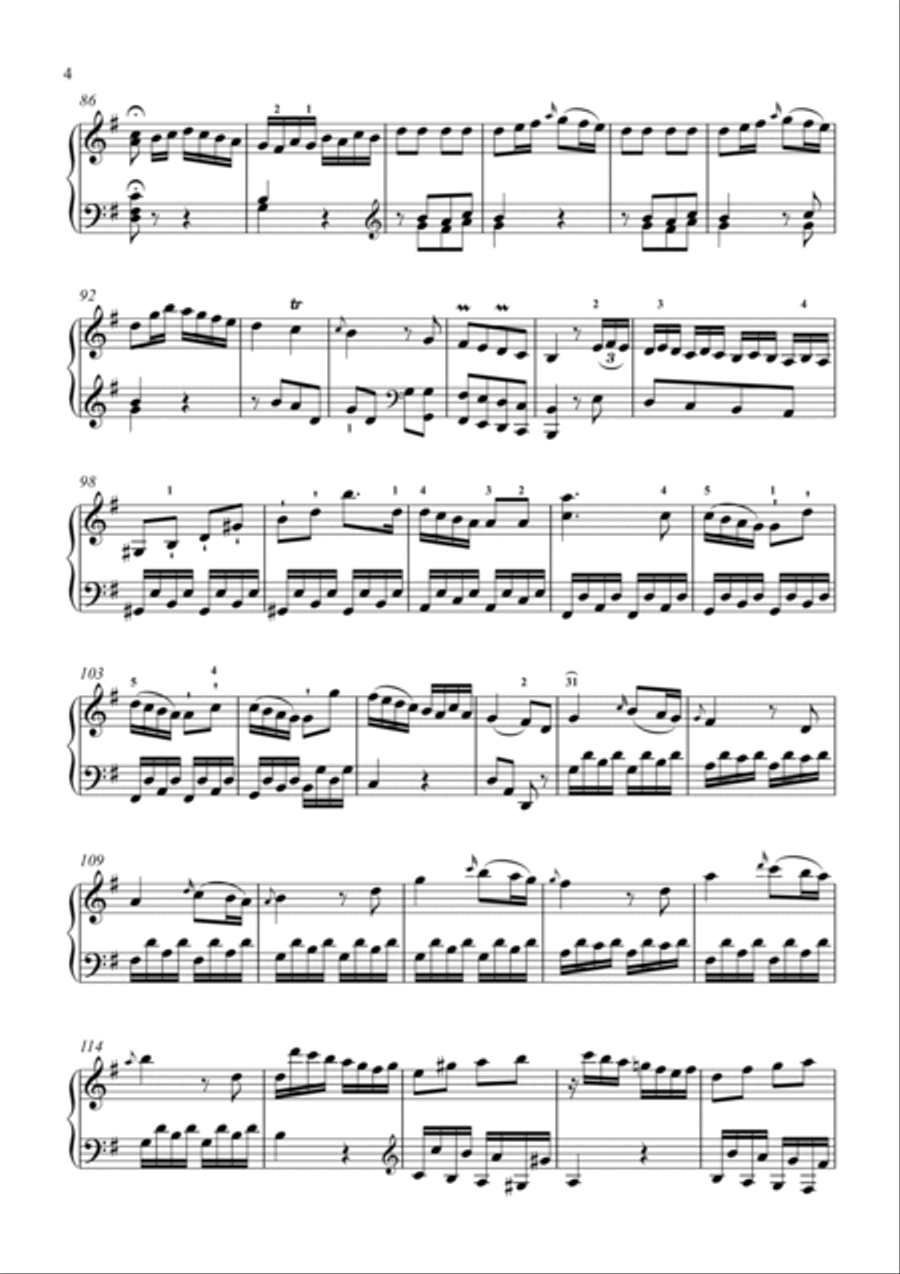 Haydn-Piano Sonata in G major,Hob.XVI.27(Piano solo) Small Ensemble scores gallery preview page 5